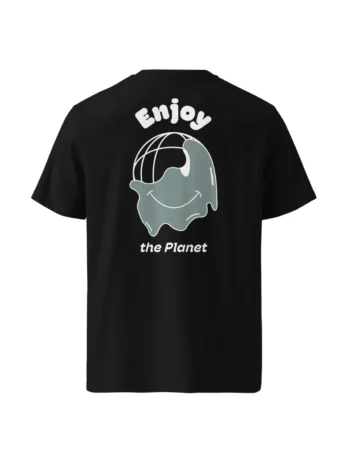 T-shirt Enjoy the planet – Noir